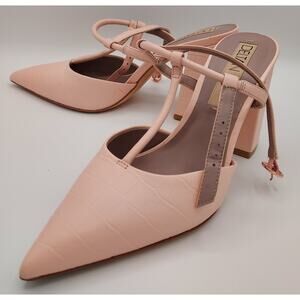 Deltan Tessa dusty pink t-strap heels - Sz 7.5